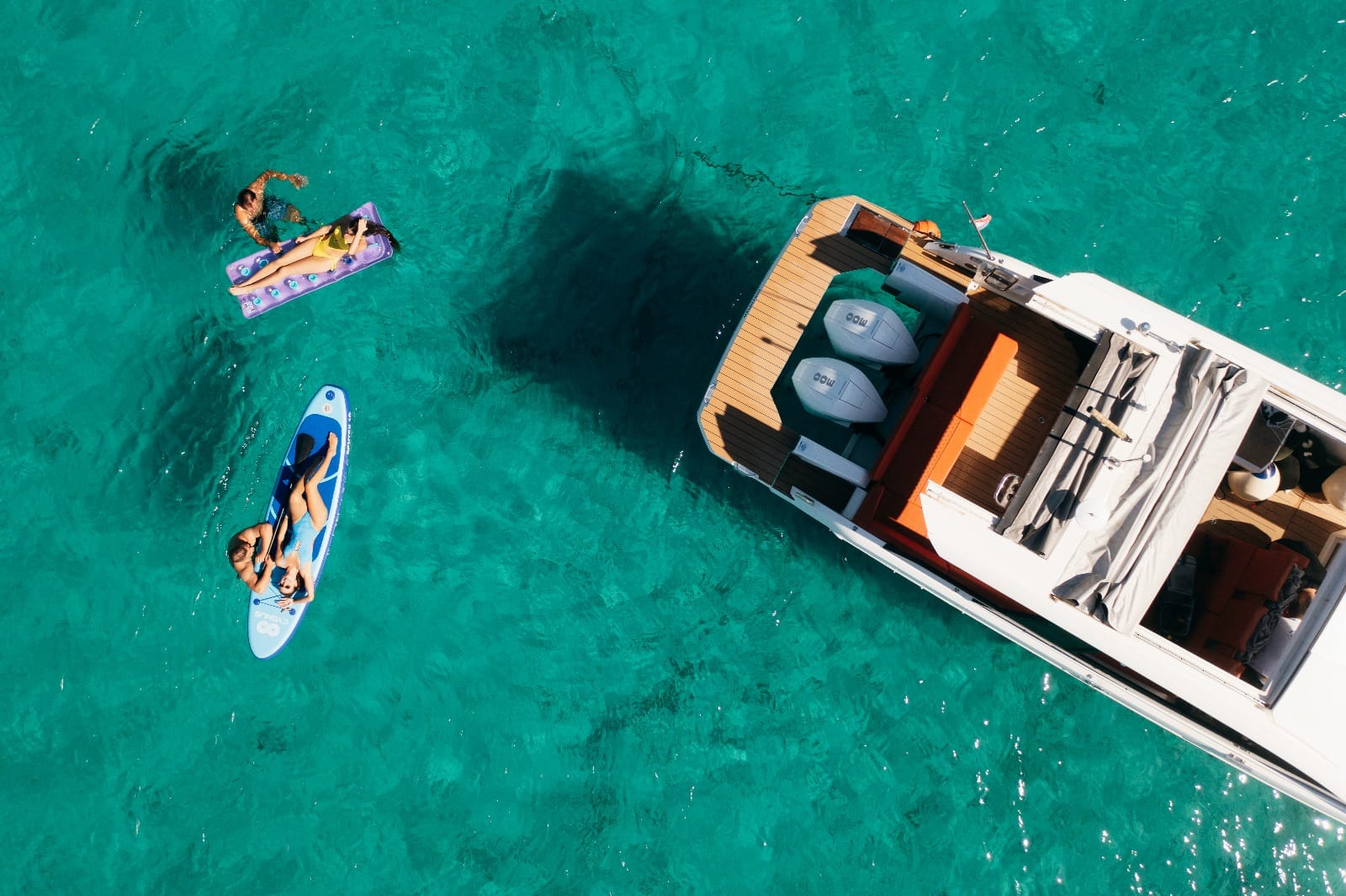 Group of young people enjoying their boat trip do Dugi otok island near Zadar 