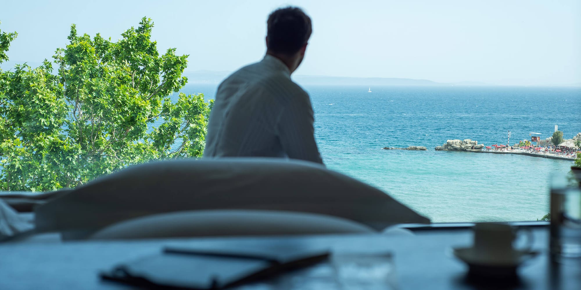 The view at the sea from Briig Boutique Hotel, Split, Croatia