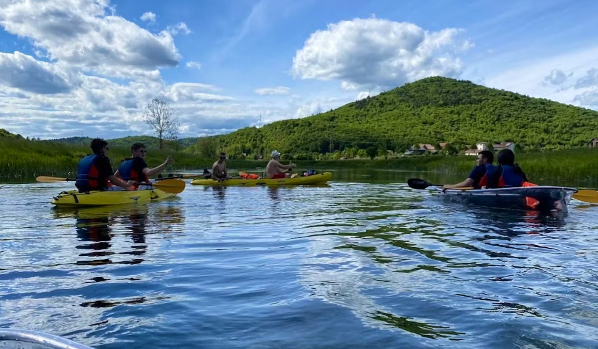 Kayaking on Gacka River in Lika Region, Croatia