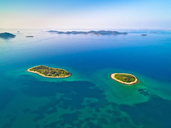 Zadar archipelago seen from the air